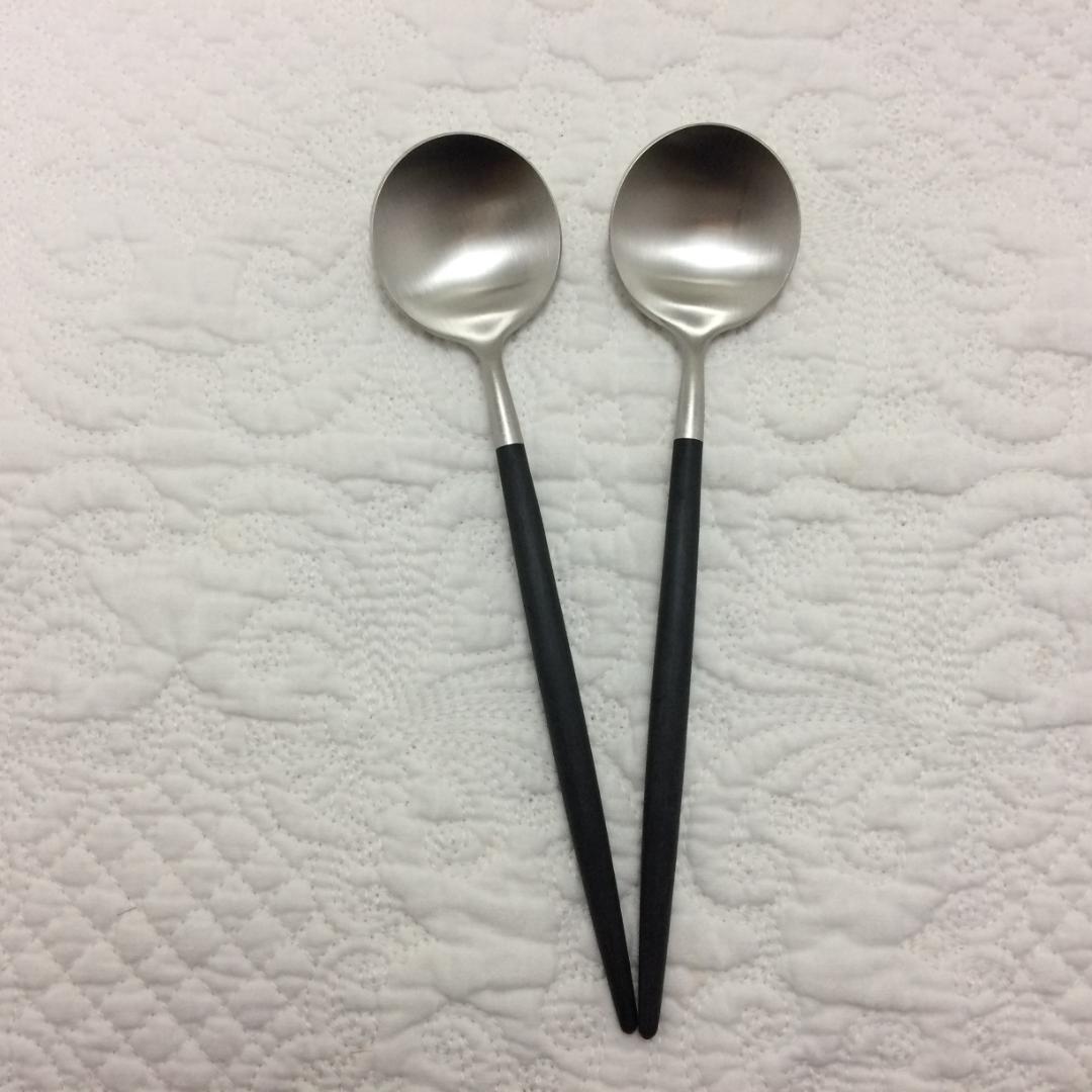 セール価格！　クチポール　GOA　ブラック＆シルバー　デザートサイズ　計８本