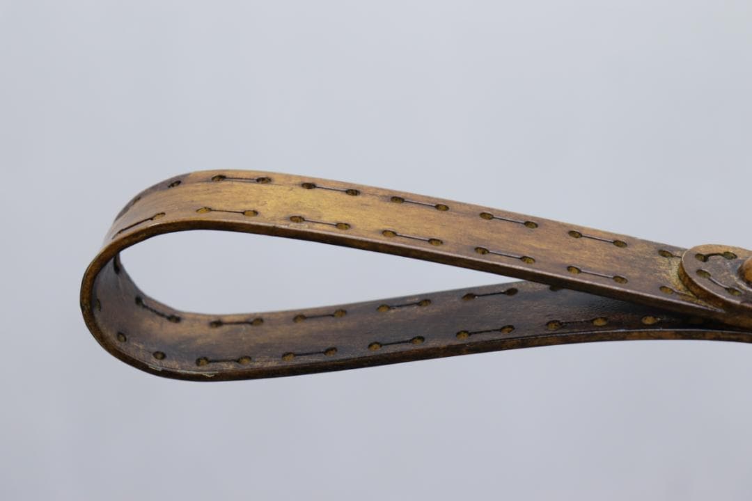 アイアン レザーベルト風 コートスタンド ハンガーラック 服 収納 ヴィンテージ