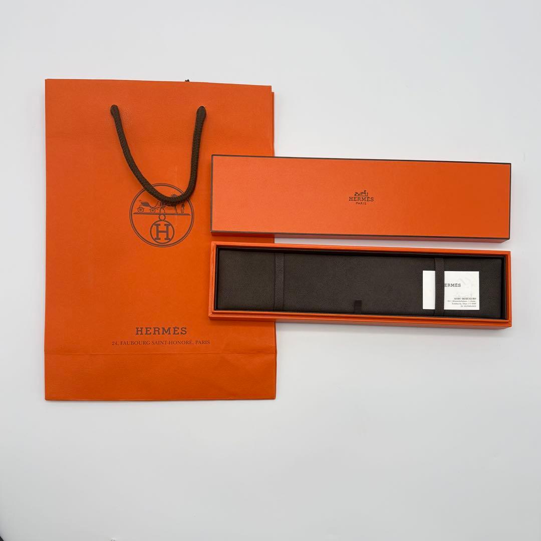 HERMES 空箱のみ ギフトBOX オレンジ 袋付き ショッパー 長方形