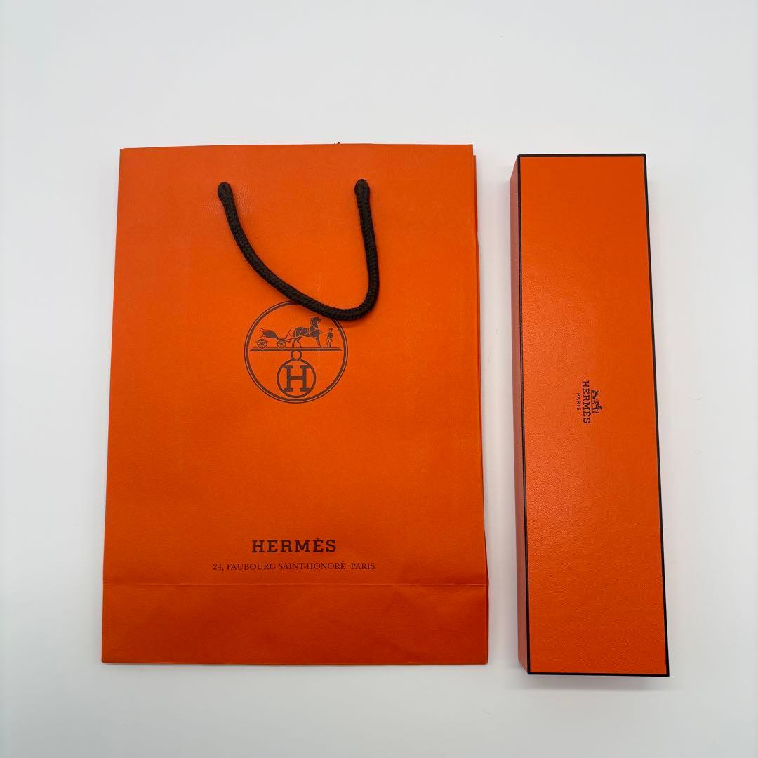 HERMES 空箱のみ ギフトBOX オレンジ 袋付き ショッパー 長方形