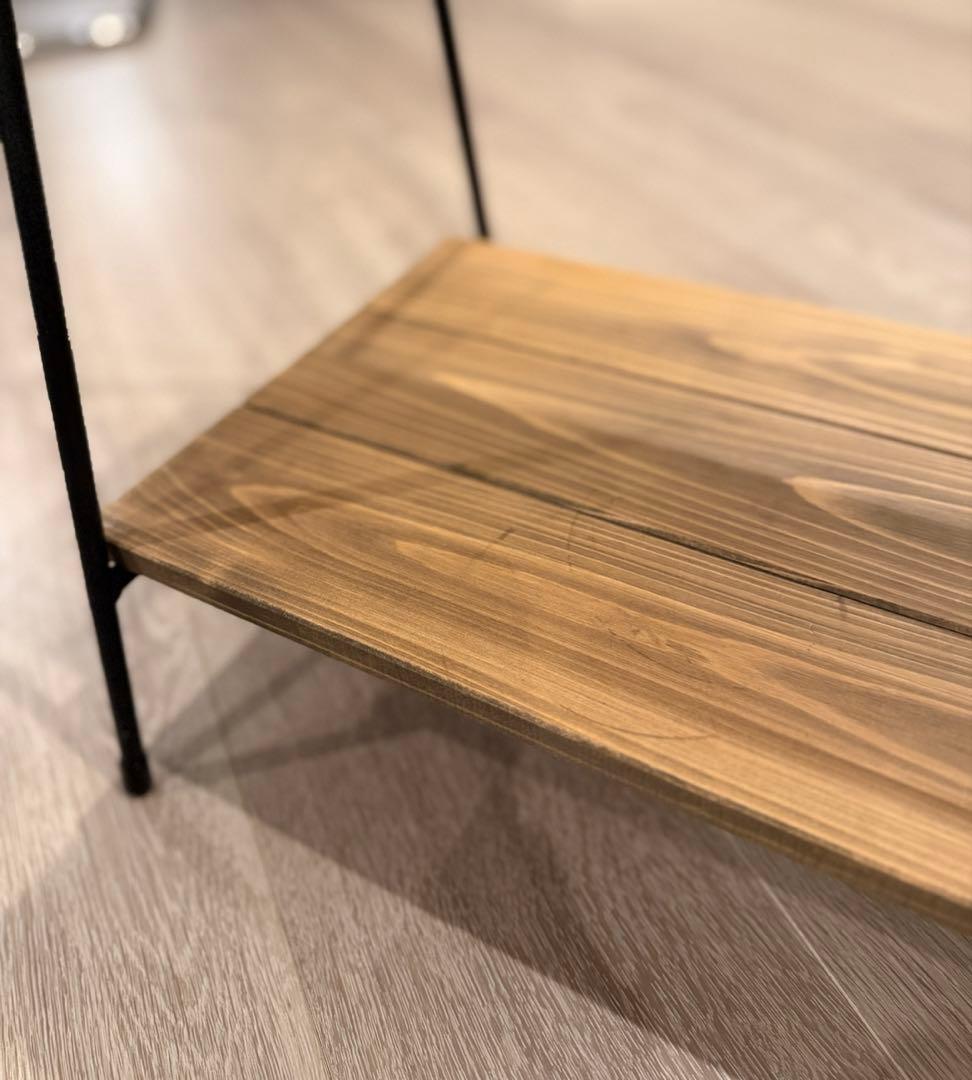 アイアン工房　アイアンテーブル ハンガーラック 収納3点セット IGTテーブル