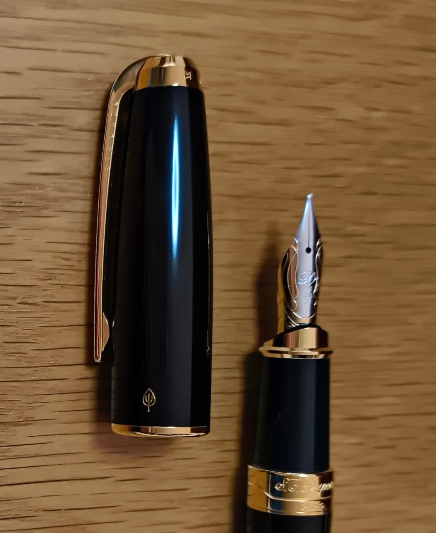 S.T. Dupont Olympio デュポン オランピオ 万年筆 黒 18K