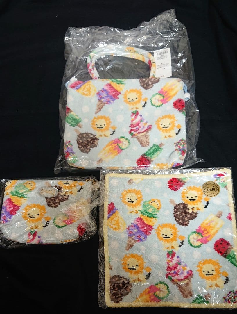 【新品】フェイラー バーニーズニューヨーク アイス柄バッグ&ポーチ&ハンカチ