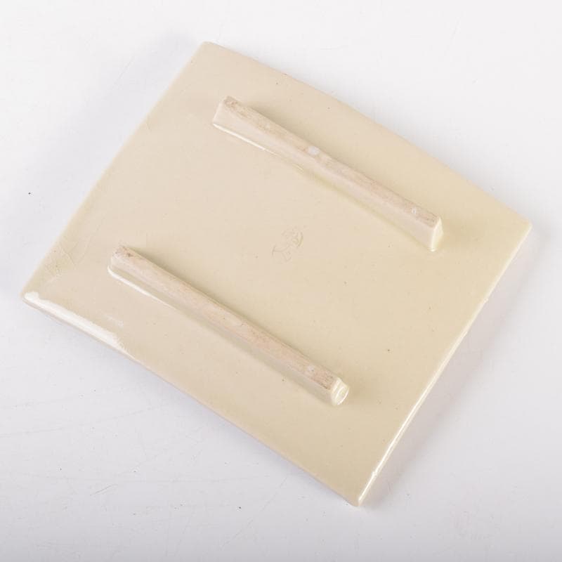 織部焼　四方皿　銘々皿　六客　在銘　共箱　C　6961