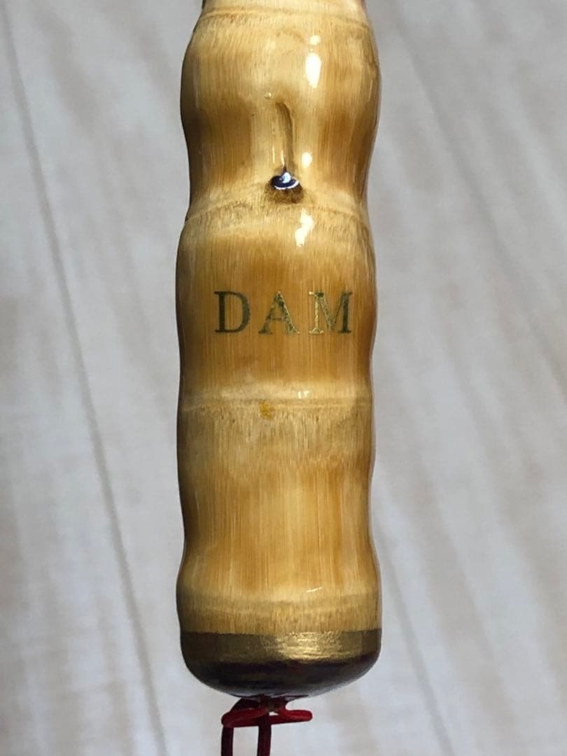 DAM 釣りロッド和竿風 2本継ぎ ハゼ・チヌ・筏釣り 漆塗り 螺鈿細工 美品