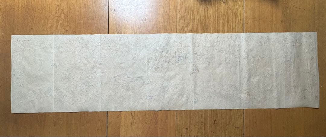 シルク生地？刺繍　181cm×45.5cm ベージュ