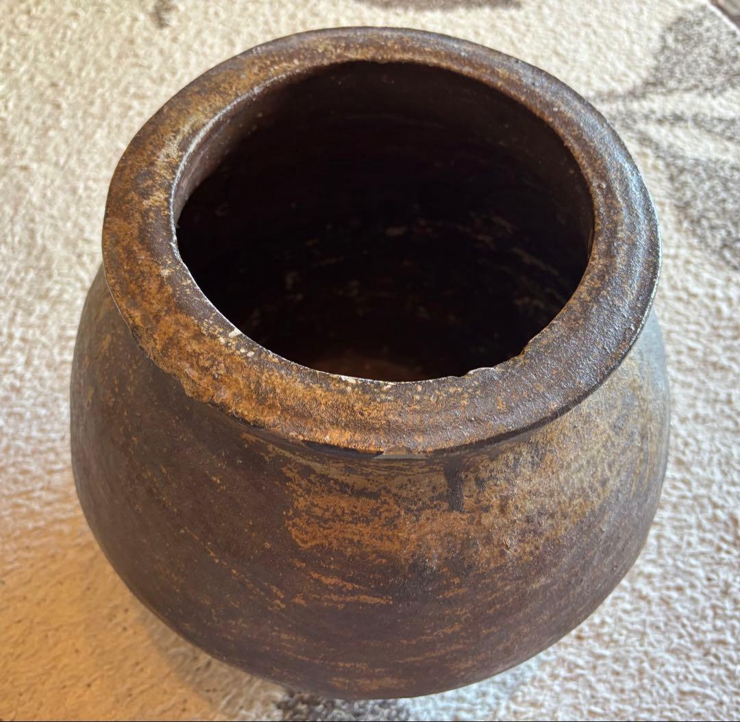 越前壺　甕　古壺甕　骨董品　アンティーク置物