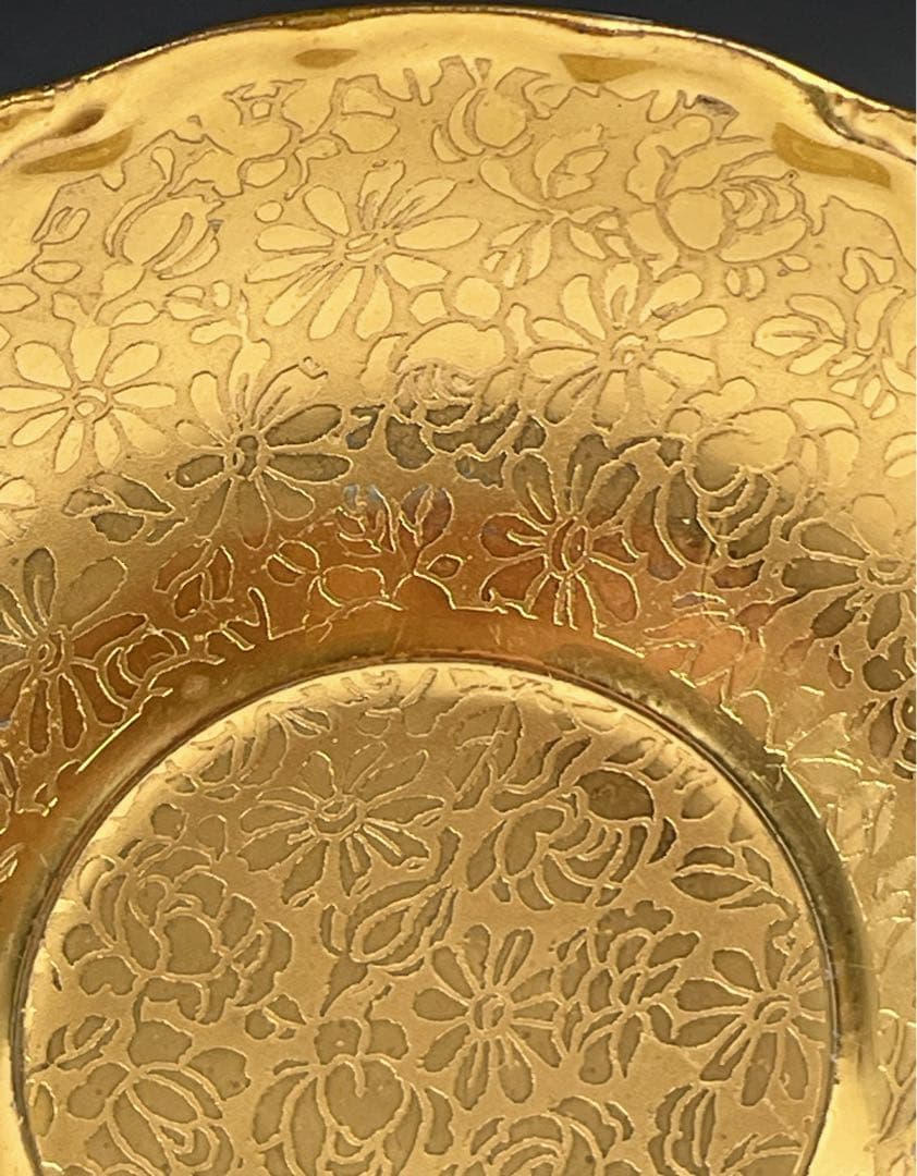 【希少】フッチェンロイター 24K 金彩 カップ＆ソーサー ハンドエングレーブド