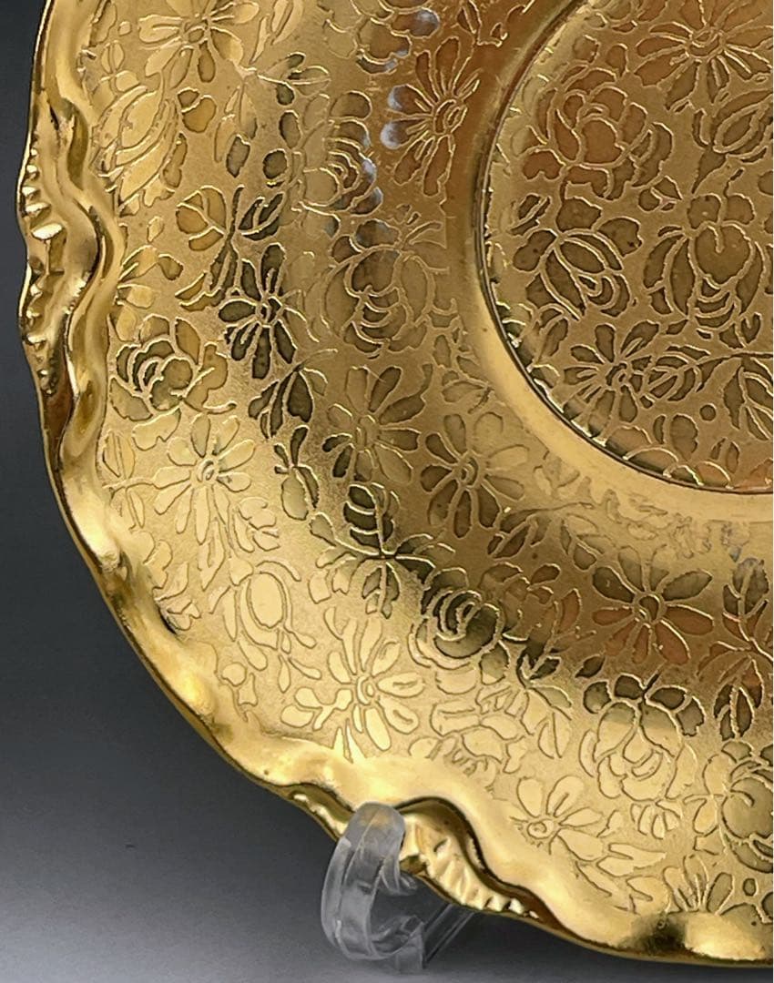 【希少】フッチェンロイター 24K 金彩 カップ＆ソーサー ハンドエングレーブド