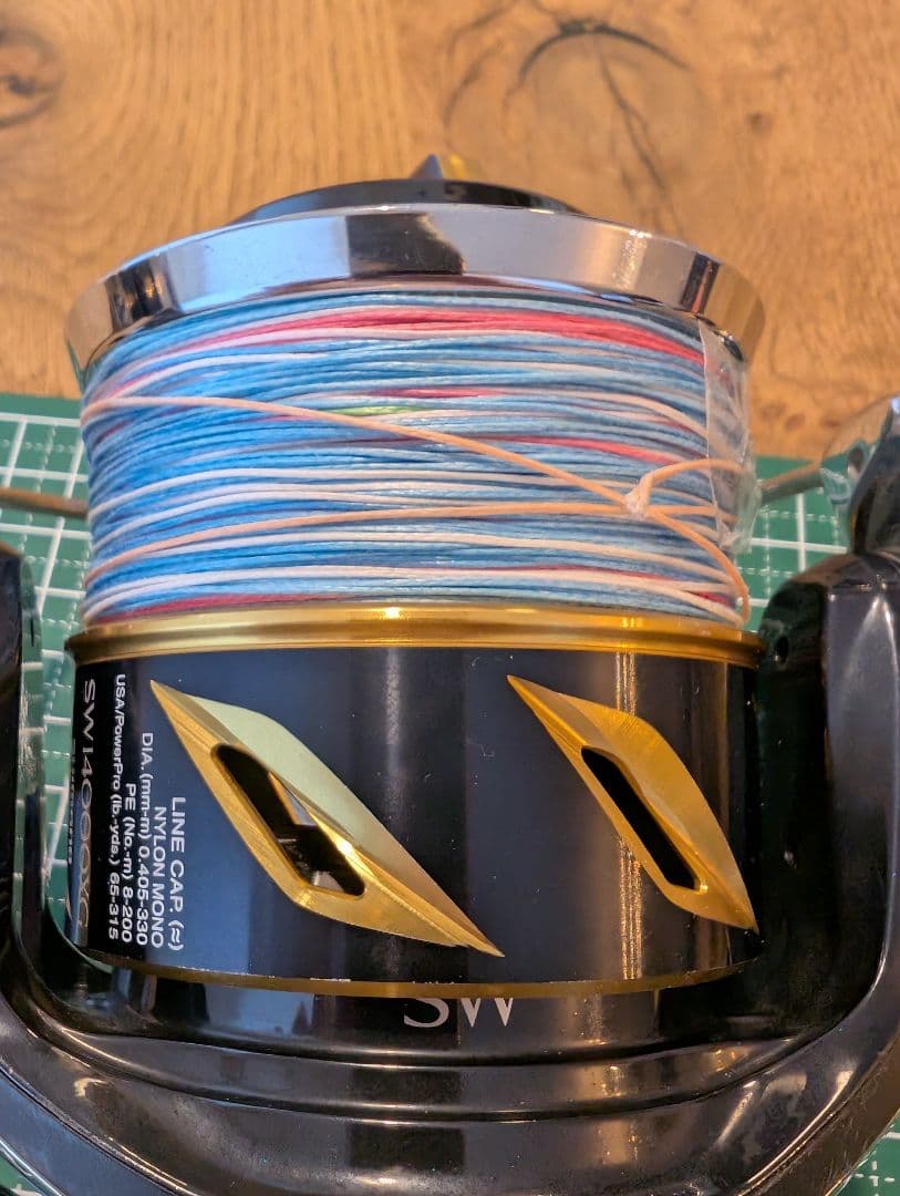 機関良好　シマノ　19　ステラsw　 14000XG　左巻き　社外ハンドルノブ付