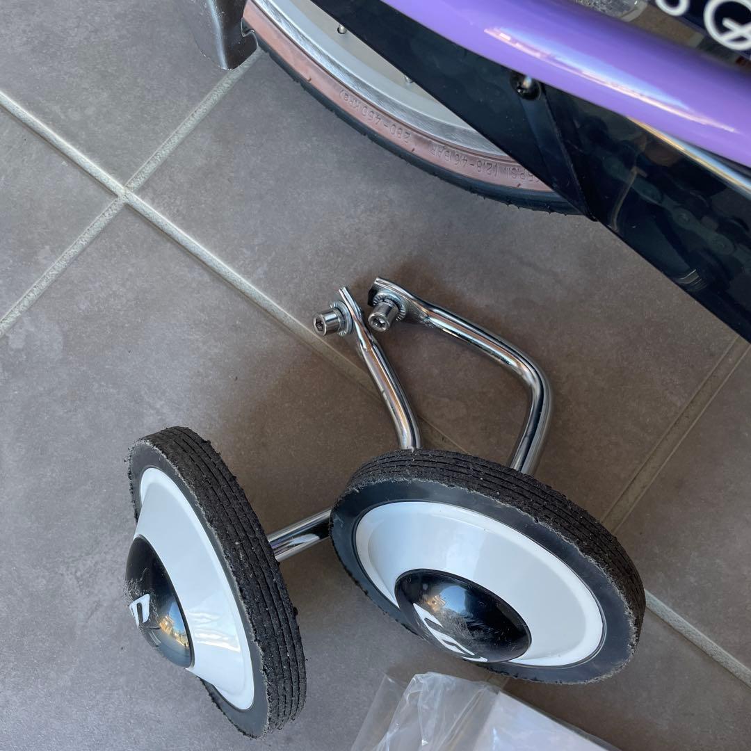 ルイガノ　k16プラス パープル　ラベンダー　自転車　16インチ　補助輪