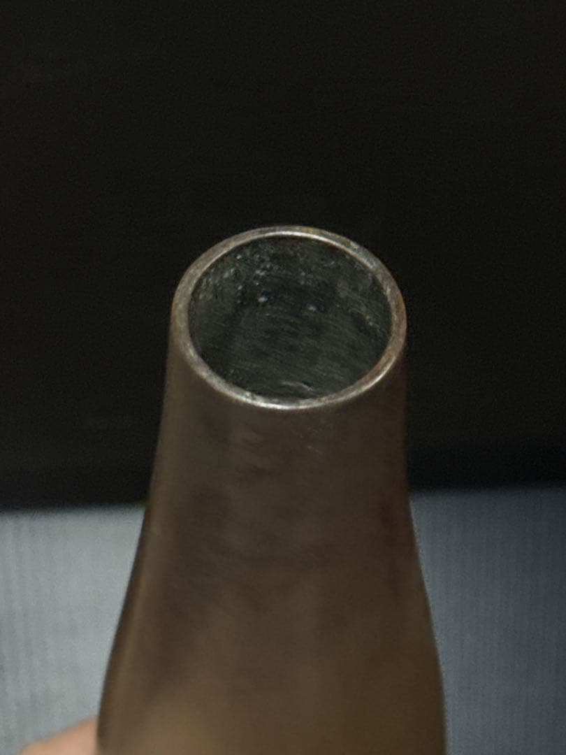 秦 蔵六 造 青銅製 一輪生 花瓶 共桐箱付 茶道具