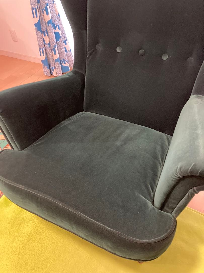 【IKEA】STRANDMON ストランドモン／ウイングチェア ／ダークグリーン