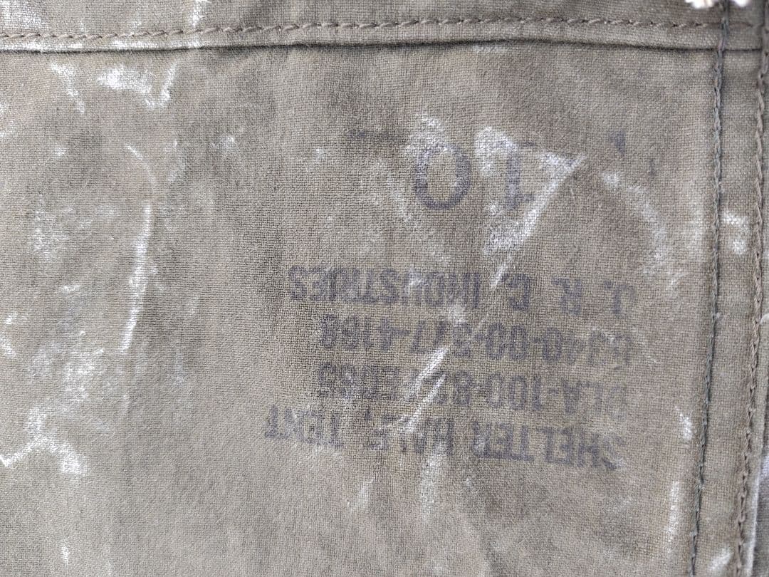 米軍 軍幕 US パップテント 2枚、ペグ10本、ポール2本