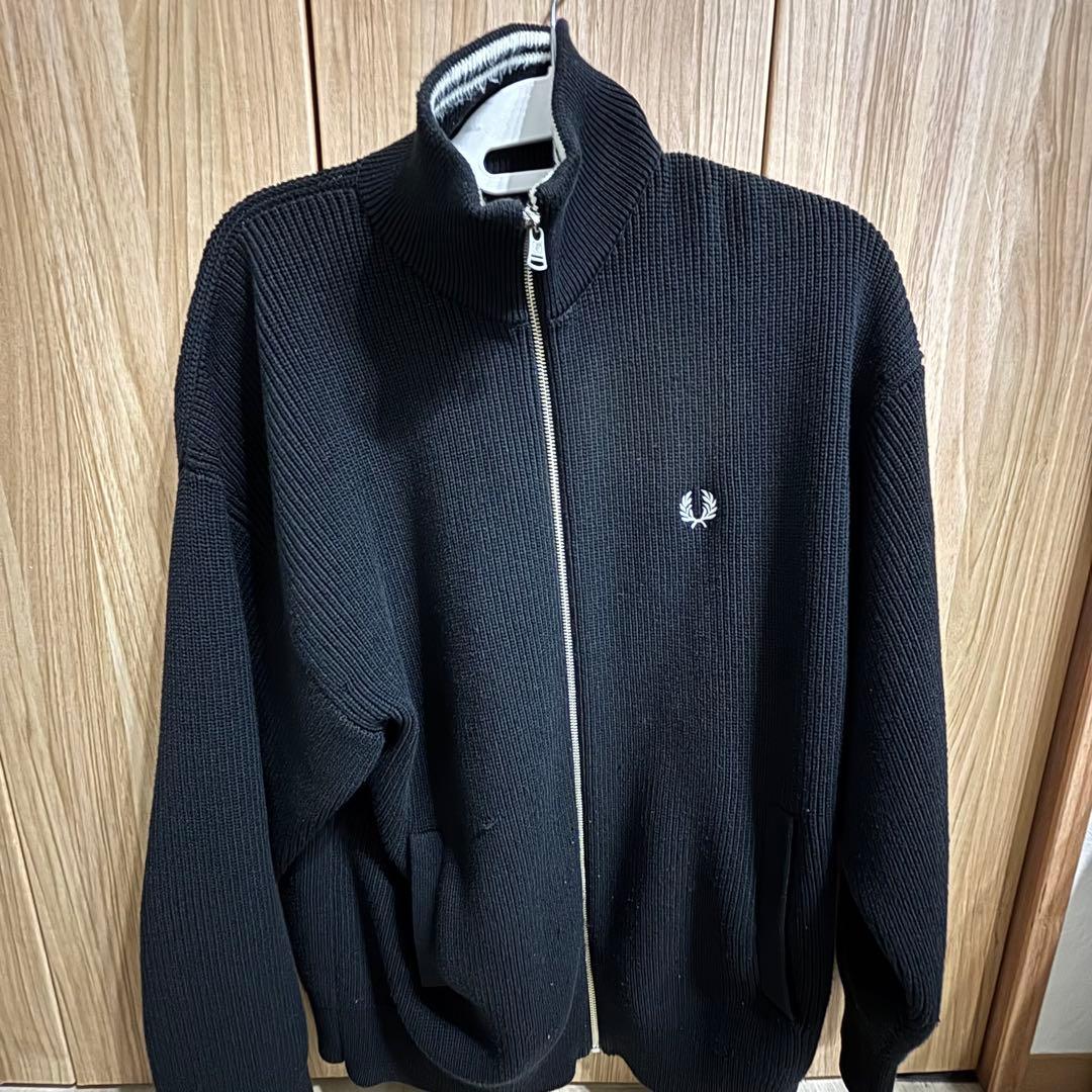 FRED PERRY×BEAMS 別注 ドライバーズニット ブラック サイズL