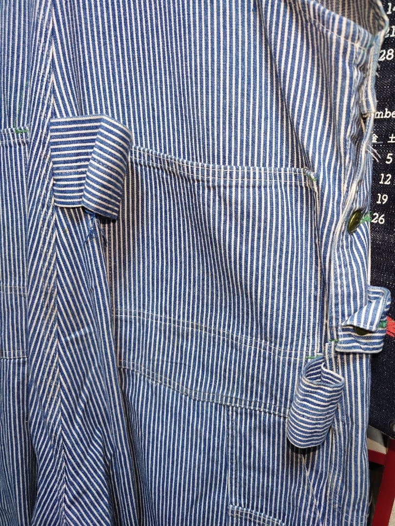 ビンテージ 60s 70s オシュコシュ オーバーオール ヒッコリー ダブルニー