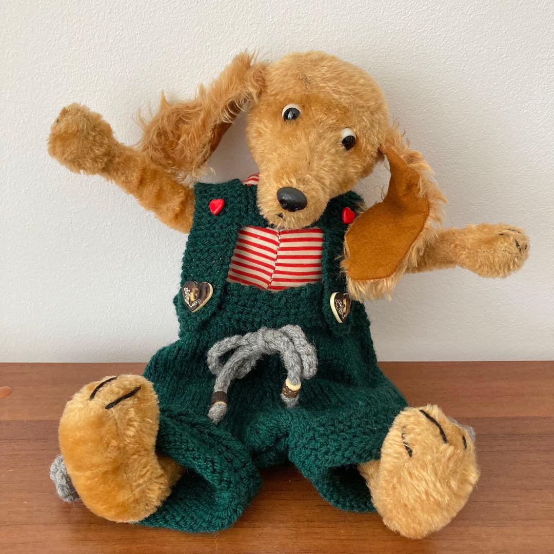 ダックスフント　犬　ぬいぐるみ　ダックス　南ドイツ　シュコー　ヴィンテージ