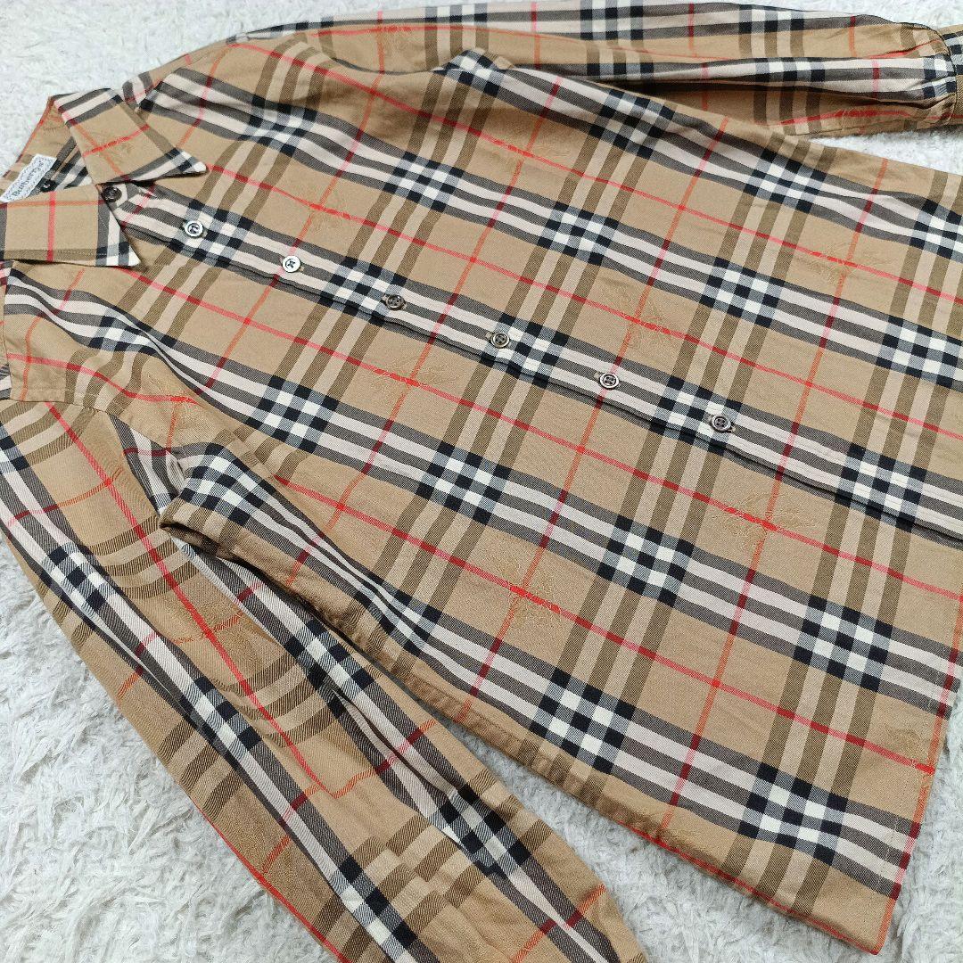 美品✨バーバリー　ノバチェック　全面シャドーホース　長袖ドレスシャツ L