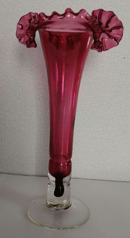 銅赤ガラス　花瓶