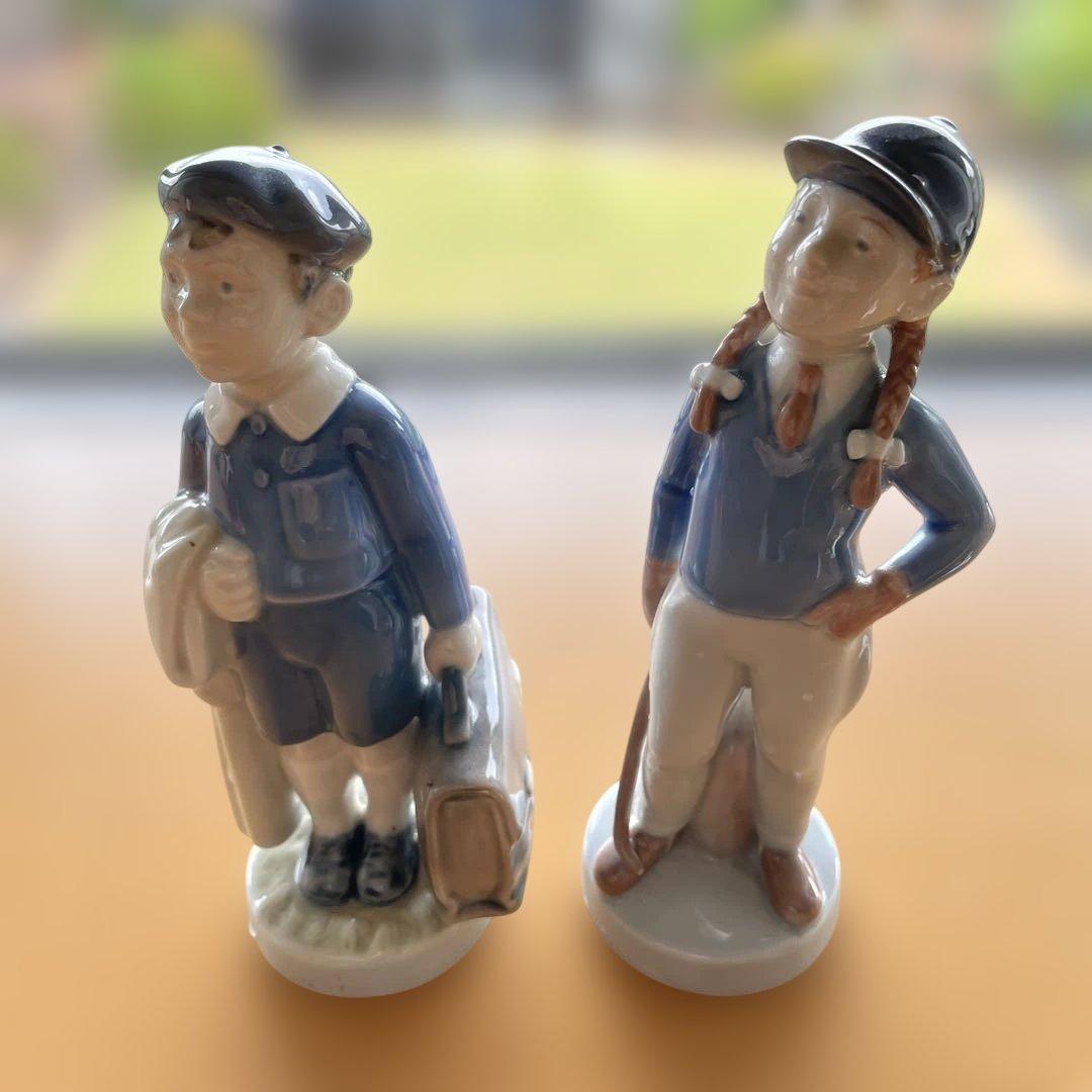   ロイヤルコペンハーゲン女の子男の子2体セット