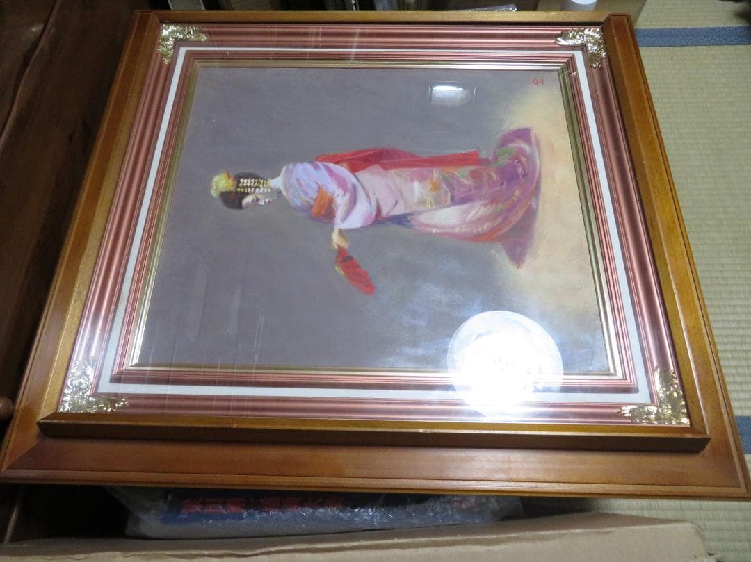 全和鳳　「舞」　油彩　F10号　韓国油彩画巨匠 　全和鳳美術館　師:須田国太郎