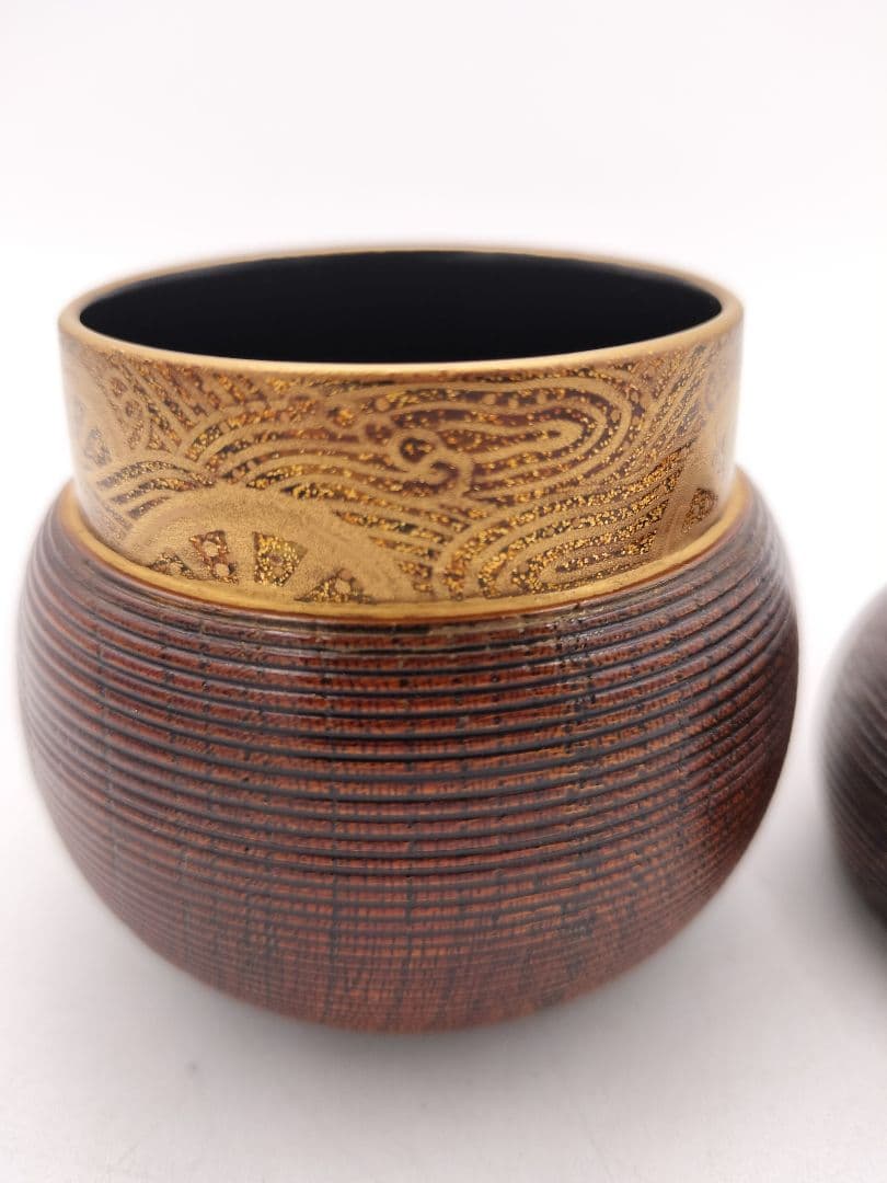 c590 棗 瓢茶器 﨔 源氏車蒔絵 加賀 赤地宗春 木箱 茶道具 古物