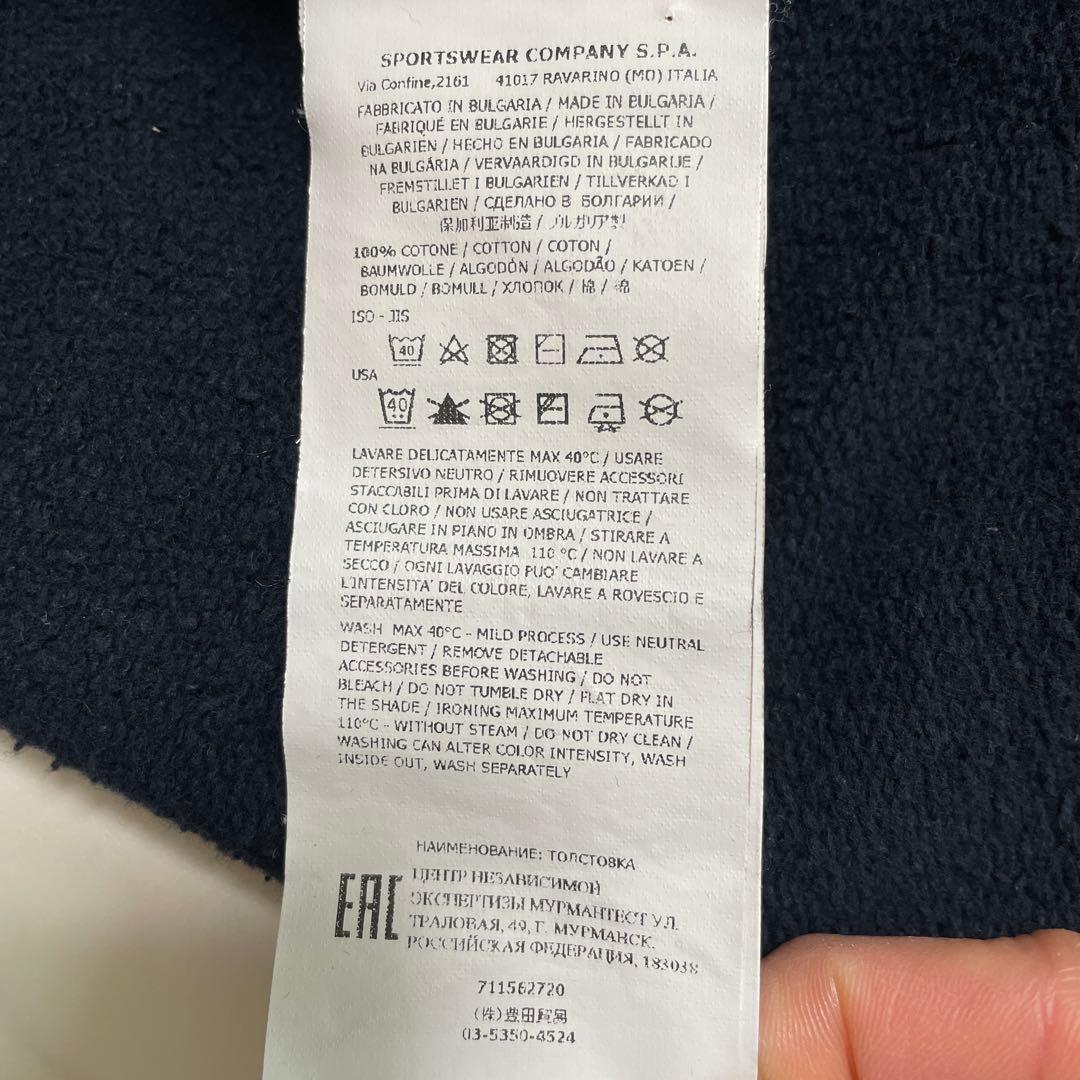 STONE  コットン　クルーネック　トレーナー　ネイビー　Mサイズ