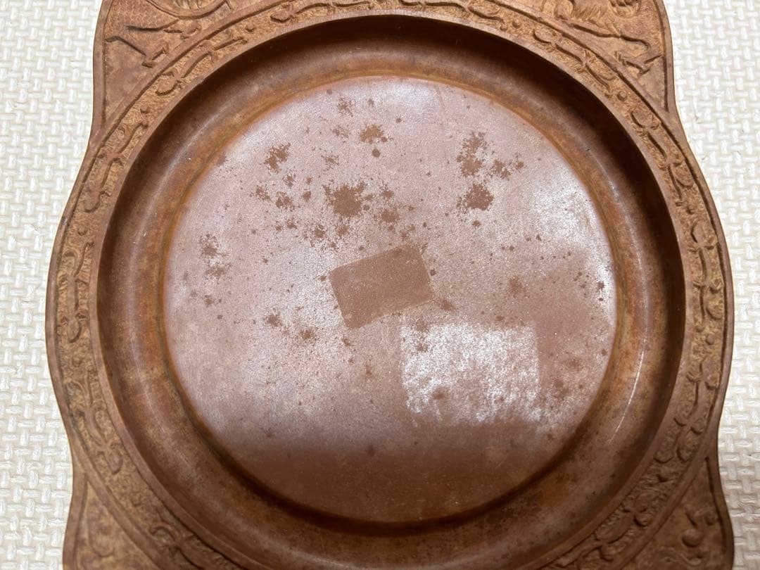 中国清時代 焼物硯　澄泥硯　陶硯