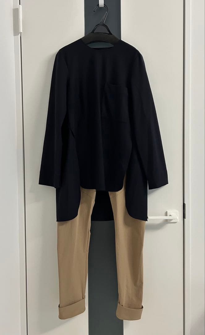 エンフォルド ネイビーサイドスリット 胸ポケット プルオーバー ブラウス