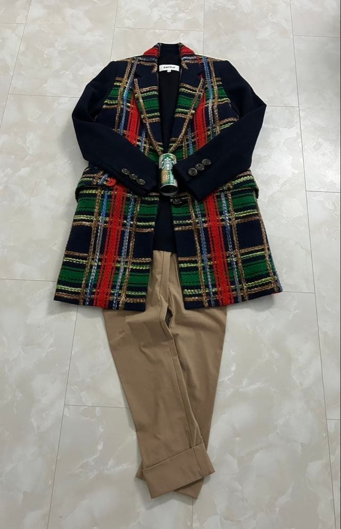 エンフォルド ネイビーサイドスリット 胸ポケット プルオーバー ブラウス