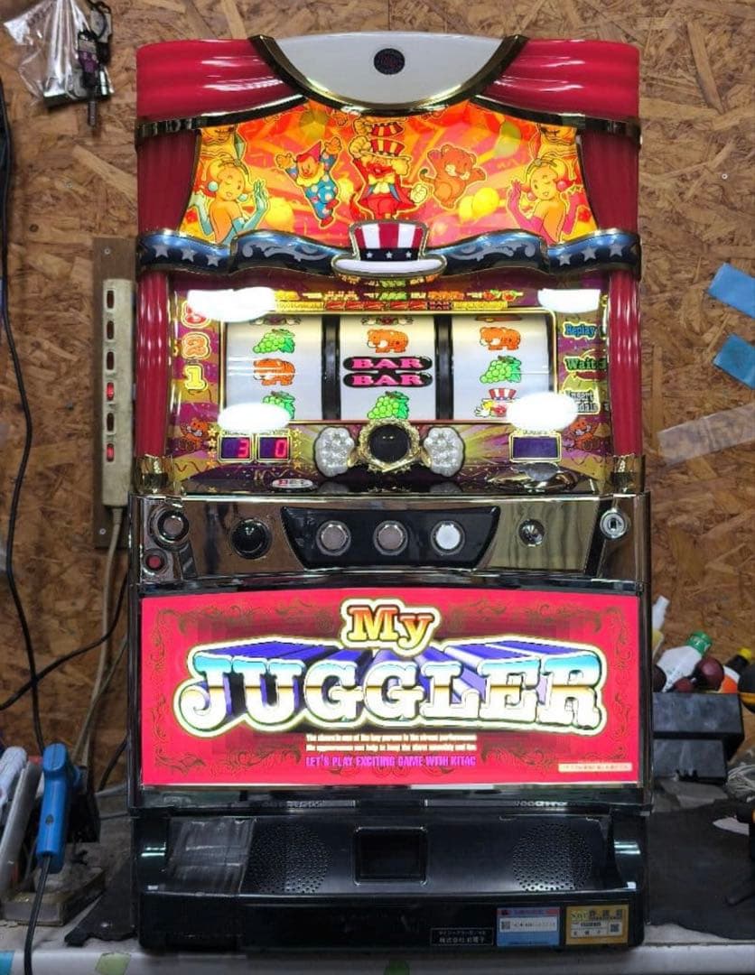 【防音加工済】パチスロ中古実機 マイジャグラーIV メダル不要機付