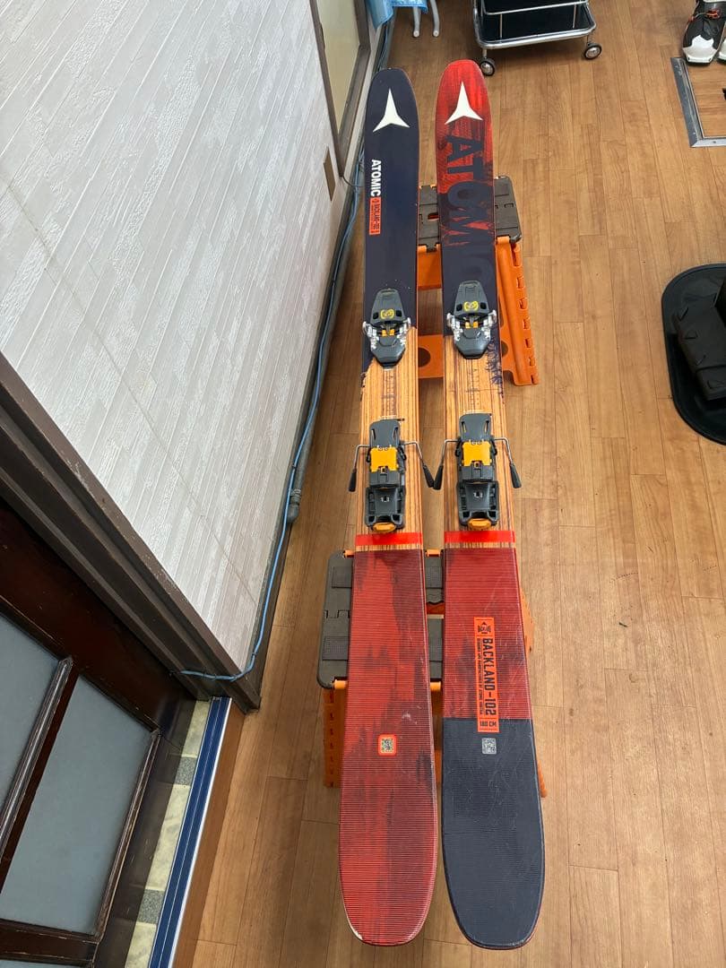 山スキー、ATOMIC バックランド102 G3ビンディング&ポモカシールセット