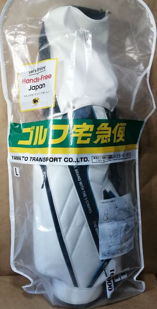 adidas golf キャディバッグ(白) + トートバック(紺) 2点セット