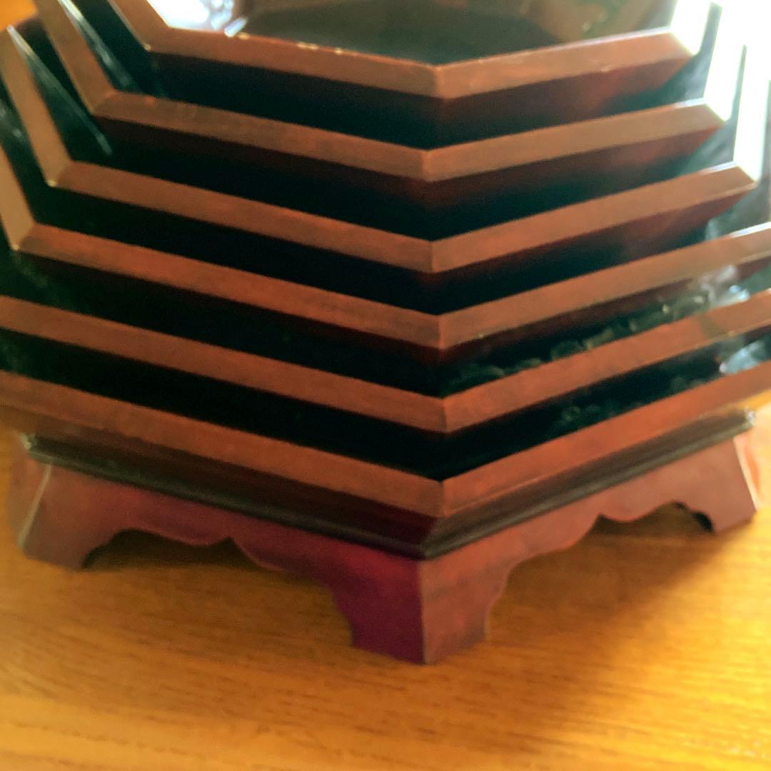 韓国伝統工芸品　螺鈿漆器　八角盛鉢　特許品　향자 ヒャンジャ　6段