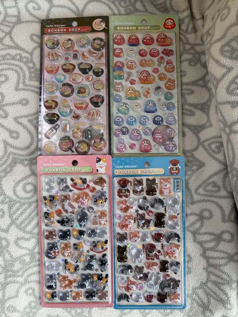 ボンボンドロップ　和柄　新作　4枚セット