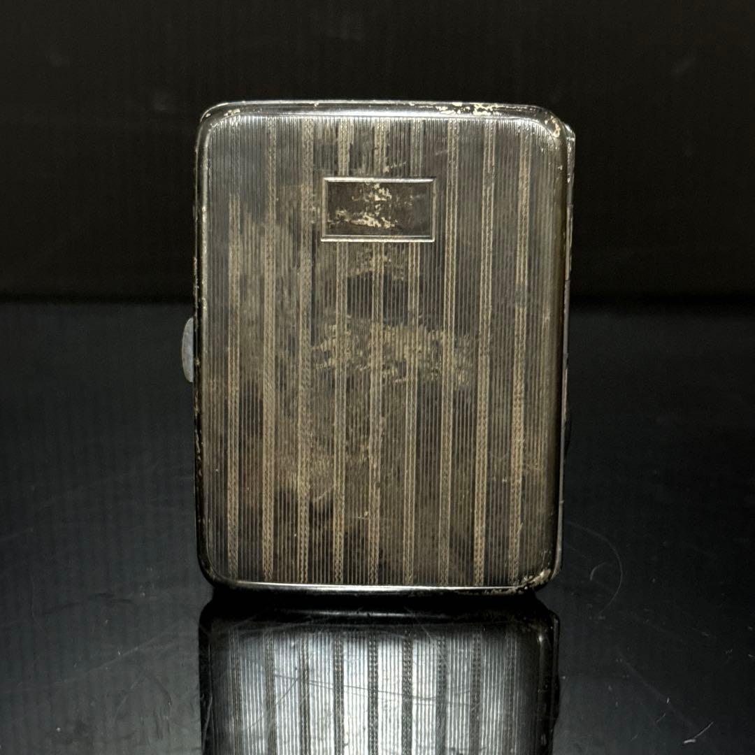 銀無垢 SILVER 950 刻印 銀製 煙草ケース アールデコ 約67.6g