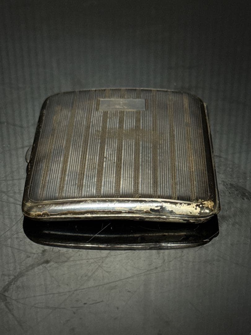 銀無垢 SILVER 950 刻印 銀製 煙草ケース アールデコ 約67.6g