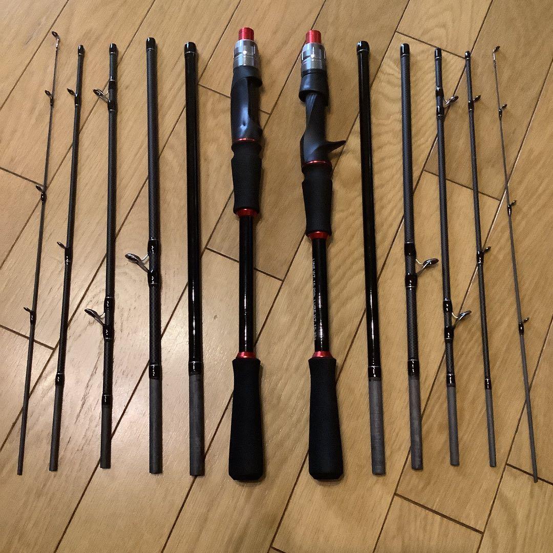 超コンパクト　2.1mベイト&スピニングロッド　モバイルロッド　パックロッド