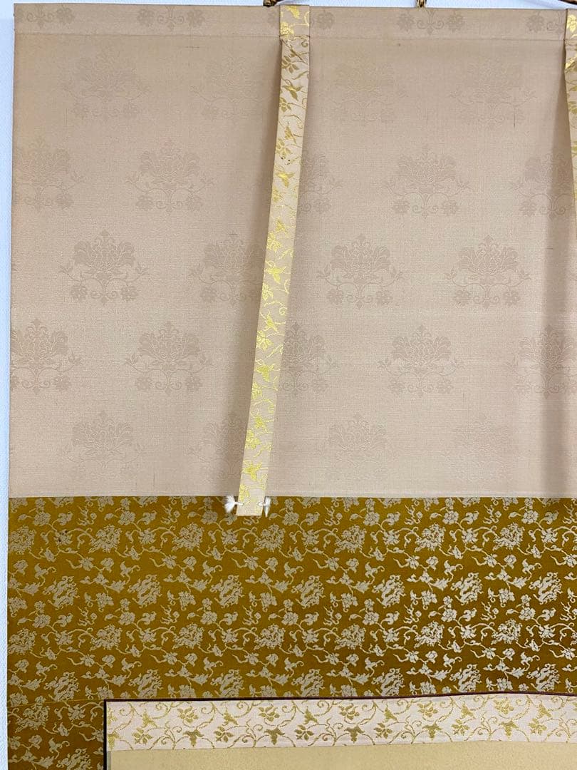 掛軸 茶掛 松長剛山【不識】達磨大師 画讃 自筆 横物 紫野 大徳寺 住職 太巻