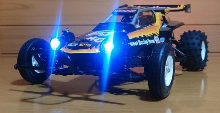 田宮RC LEDライト付ホーネットevo＆プロポバッテリー完成品セット