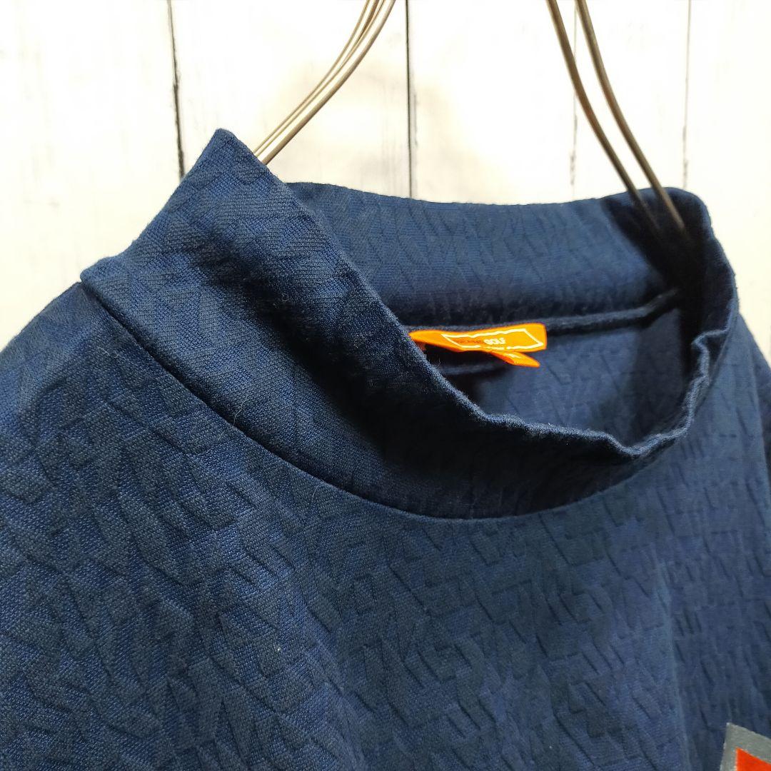 【BEAMS GOLF】 モックネックシャツ　半袖　総柄　ゴルフウェア　F223