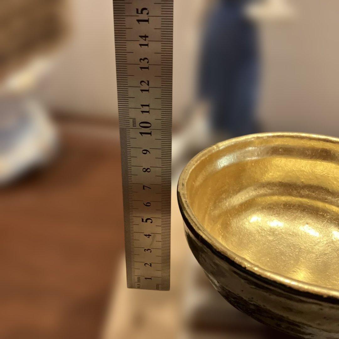 嶋台茶碗（島台茶碗）　佐々木昭楽作　金銀一双茶碗　未使用