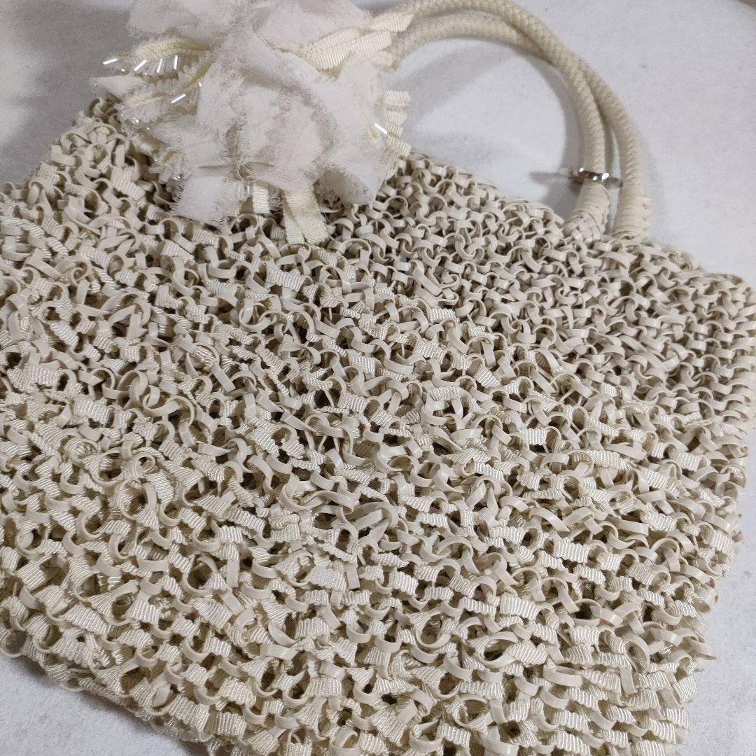 あ　超美品　アンテプリマ　ワイヤーバッグ　ハンドバッグ　白　ホワイト