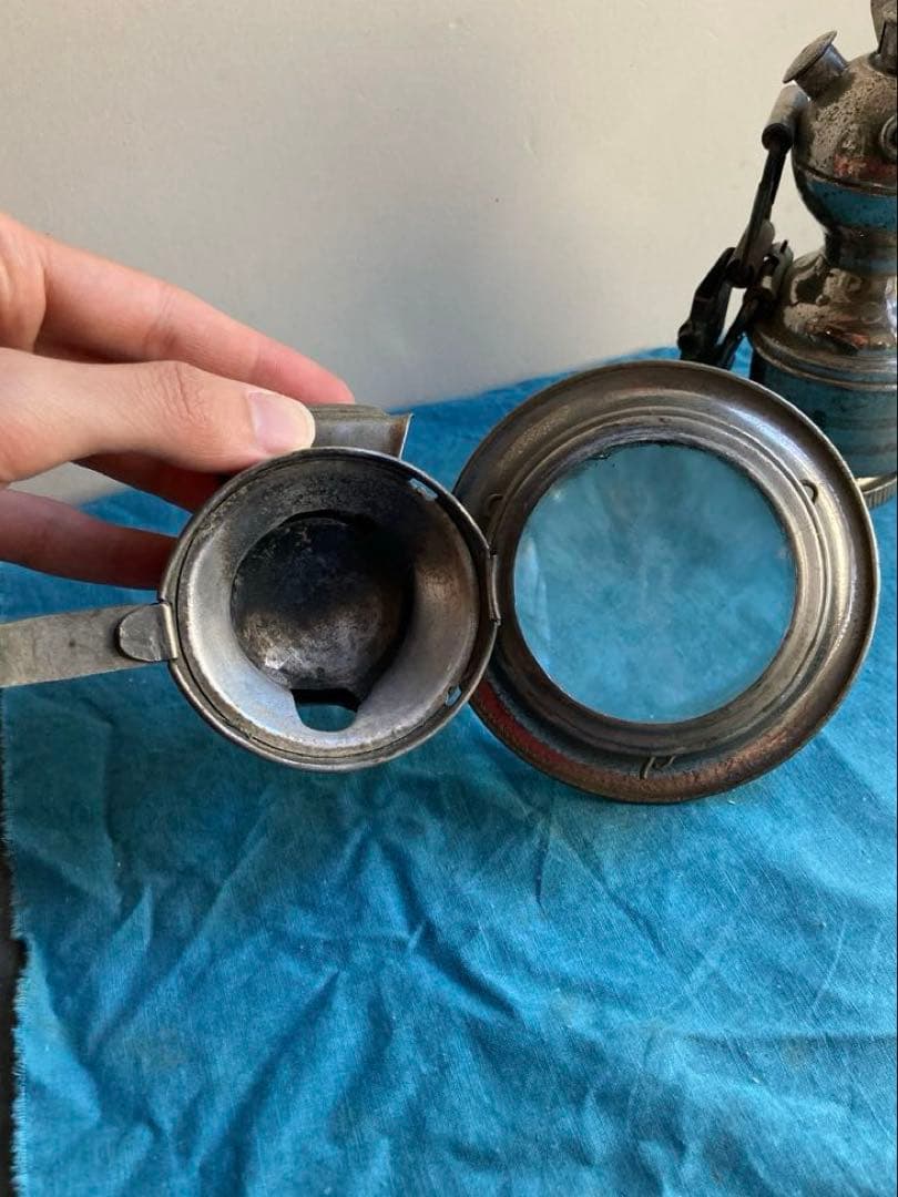 古道具　戦前　カーバイトランプ　アセチレンランプ　自転車用