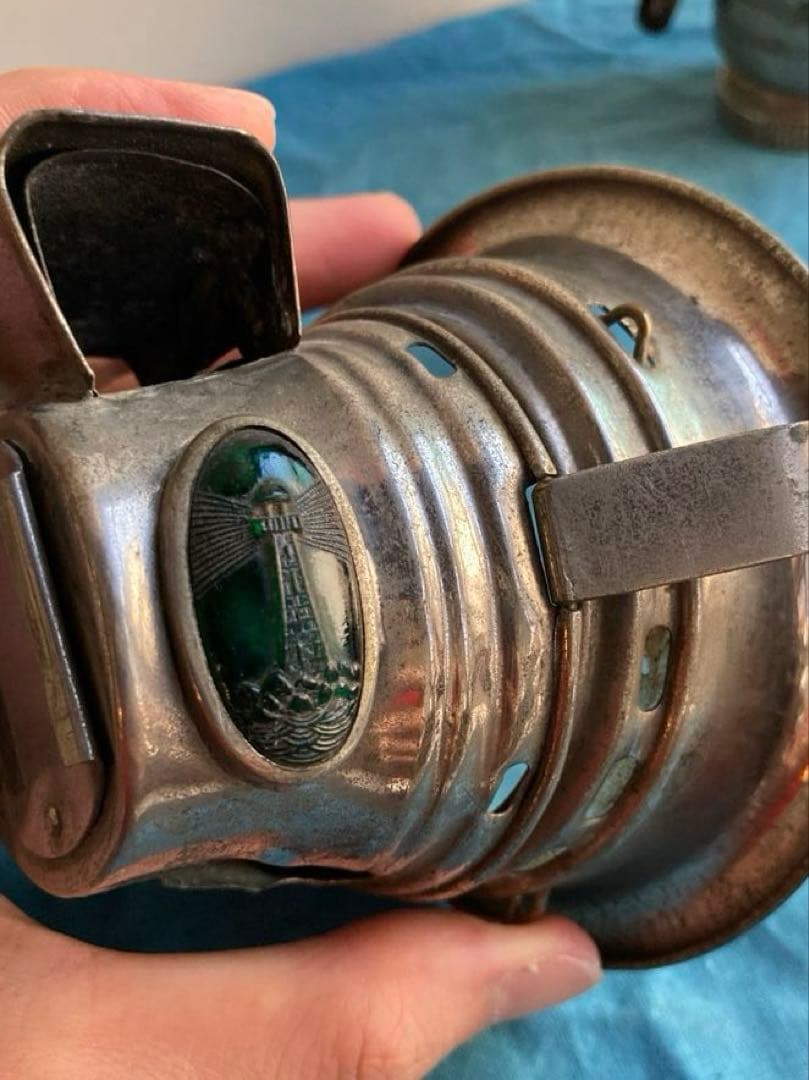 古道具　戦前　カーバイトランプ　アセチレンランプ　自転車用