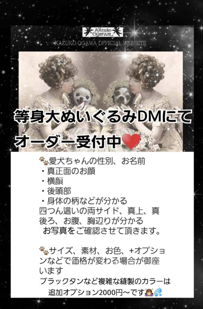 のぉーたんページ♥️等身大　チワワ　リアル　ぬいぐるみ　羊毛　カズコオガワ