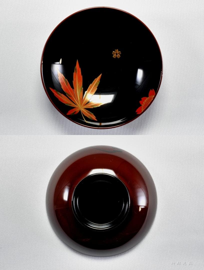 【Lemon】祥明 輪島塗 春秋蒔絵 箸洗 五 共箱 箱瀬淳一