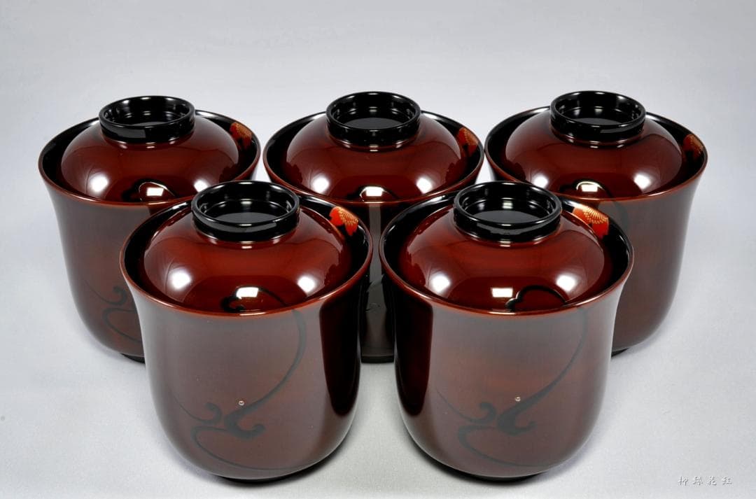 【Lemon】祥明 輪島塗 春秋蒔絵 箸洗 五 共箱 箱瀬淳一