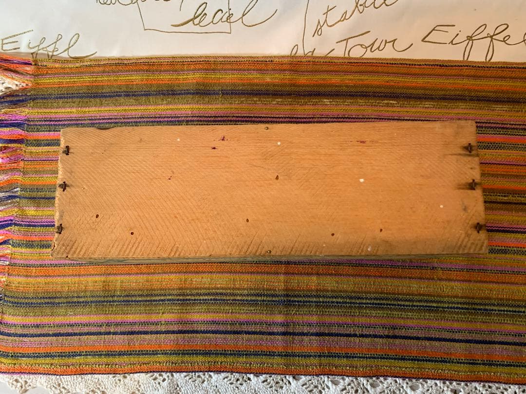 フランス製　アンティーク　フォントが可愛い小さな木製の小物入れ2個セット！