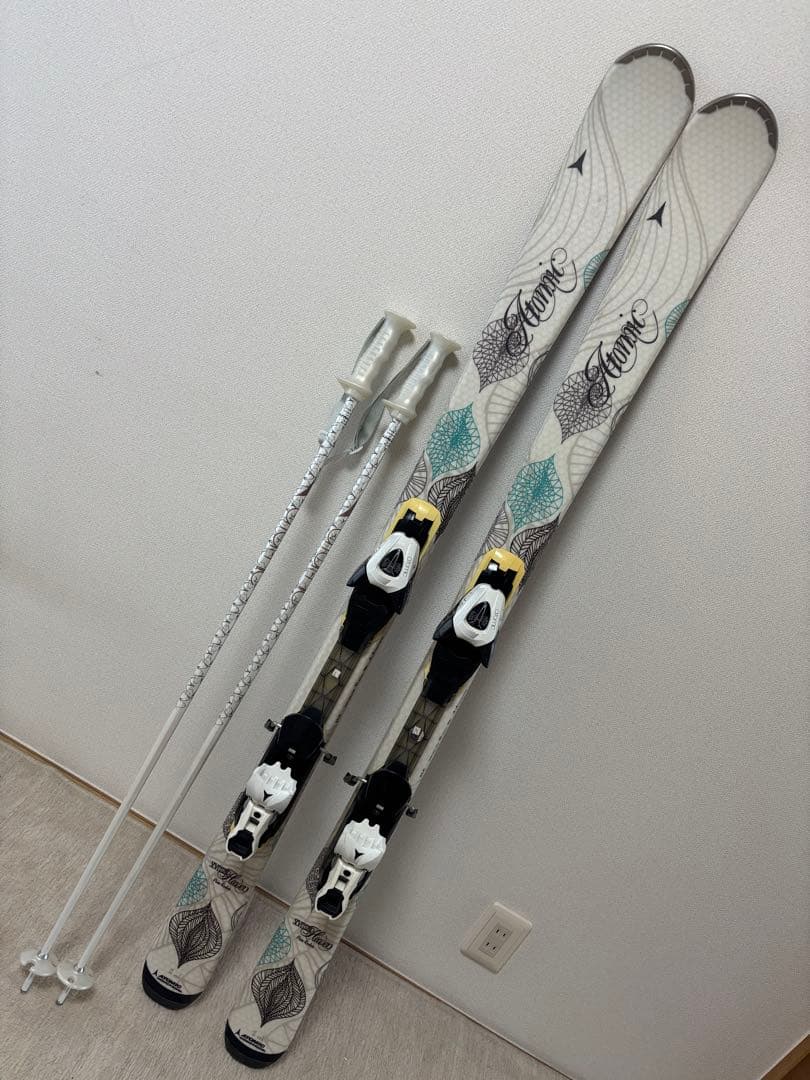 ATOMICスキー板145 ポール セット